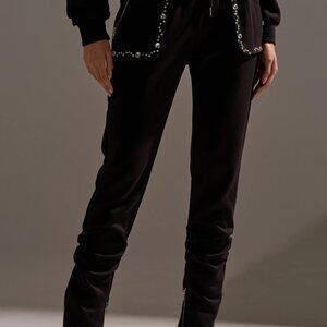 COZY HOLIDAY RHINESTONE JOGGER IN BLACK - XL